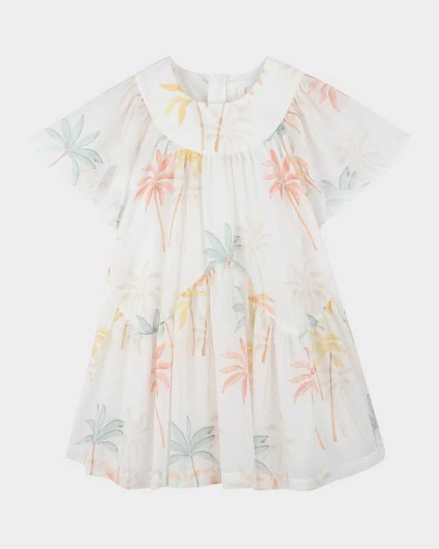 Girl's Short-Sleeve Multicolor-Print Dress, Size 8-